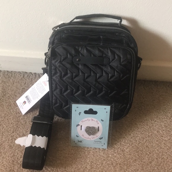 lug Handbags - Lug Skeeter & Sparkle Heart Novelty Charm Bundle 🖤🤍